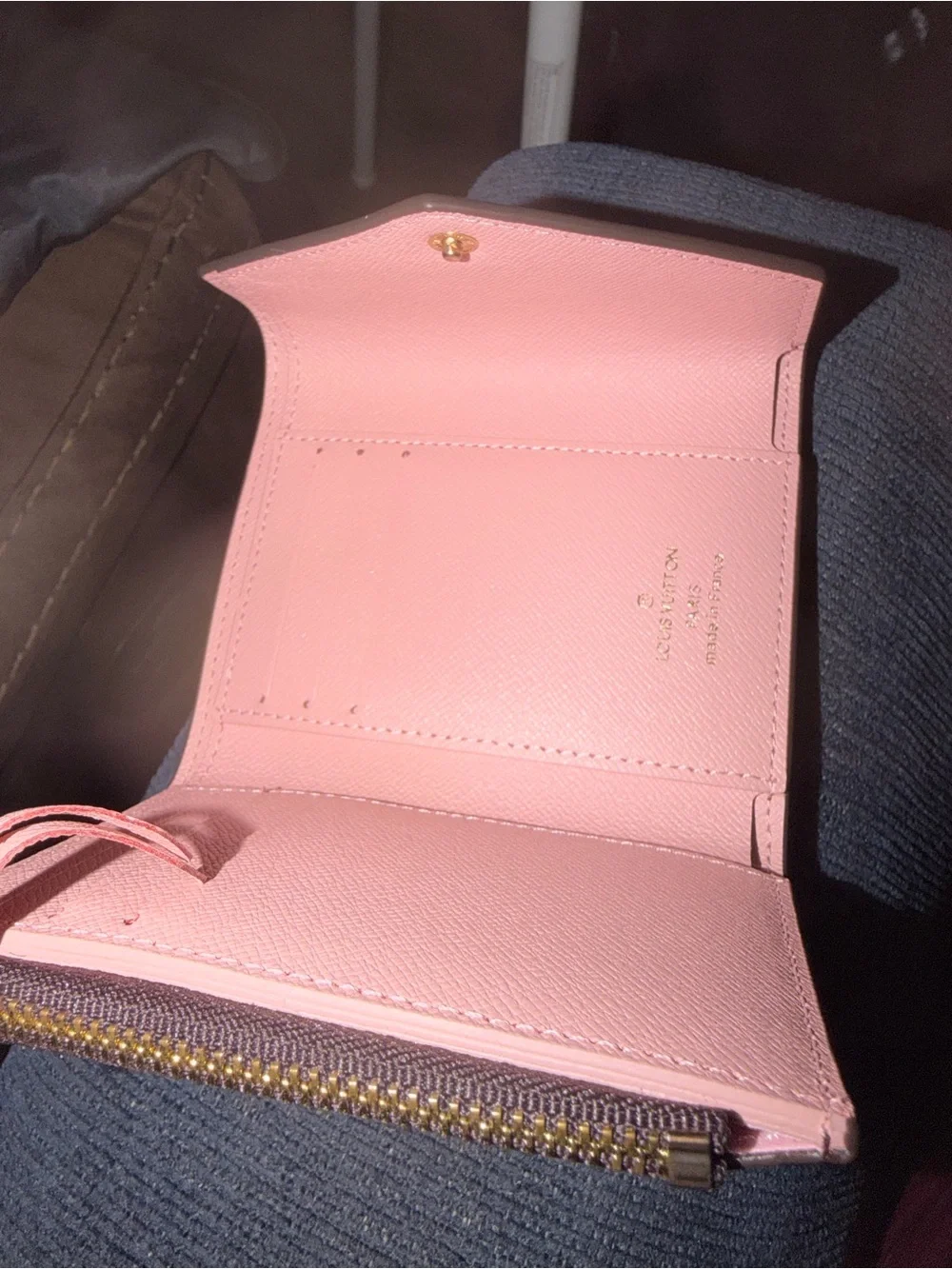 Louis Vuitton Monogram Envelope Card Holder in Brown and Gold
